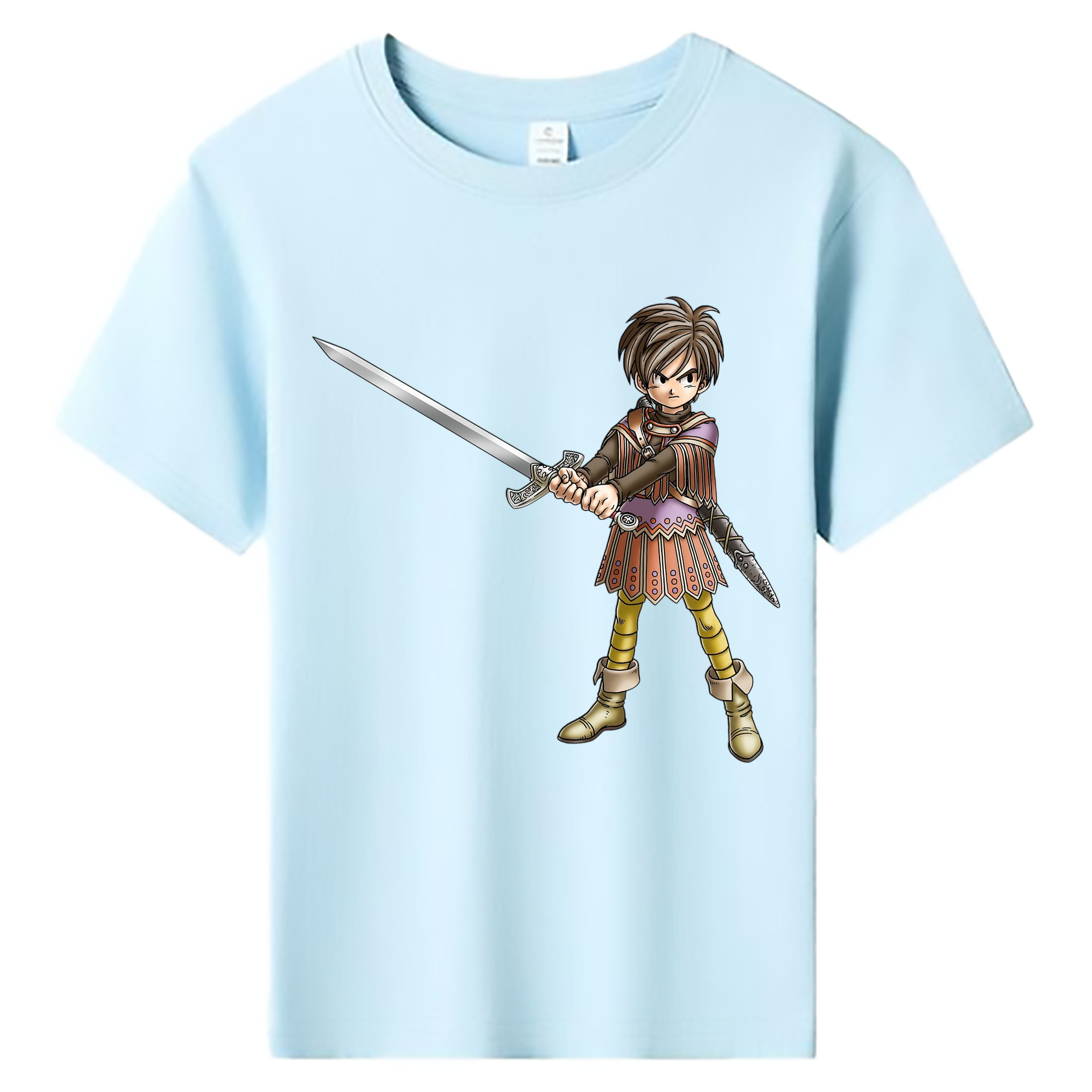 （画像用） ドラゴンクエスト Doragon Kuesuto Dragon Quest 綿100％キッズTシャツ（フロントプリント）